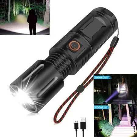 SUPER POWER TORCH LIGHT WITH POWER BANK (10000 mah)