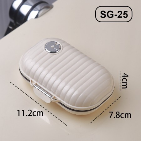 Shell portable jewelry box, pill box(L)